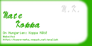 mate koppa business card